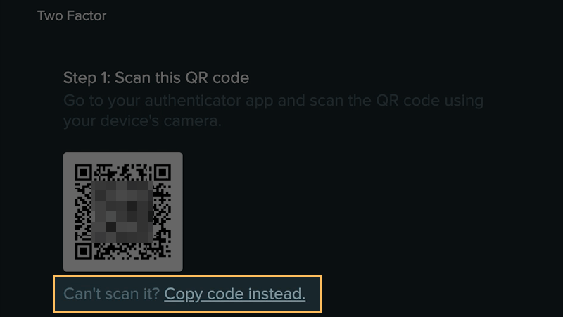 Copy code instead